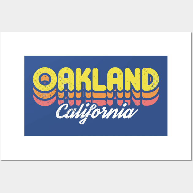 Retro Oakland California Wall Art by rojakdesigns